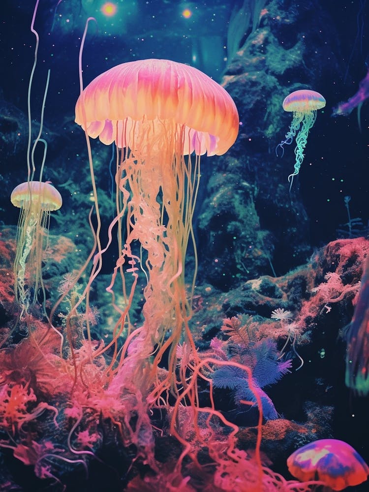 Collage Style Jelly Fish 2
