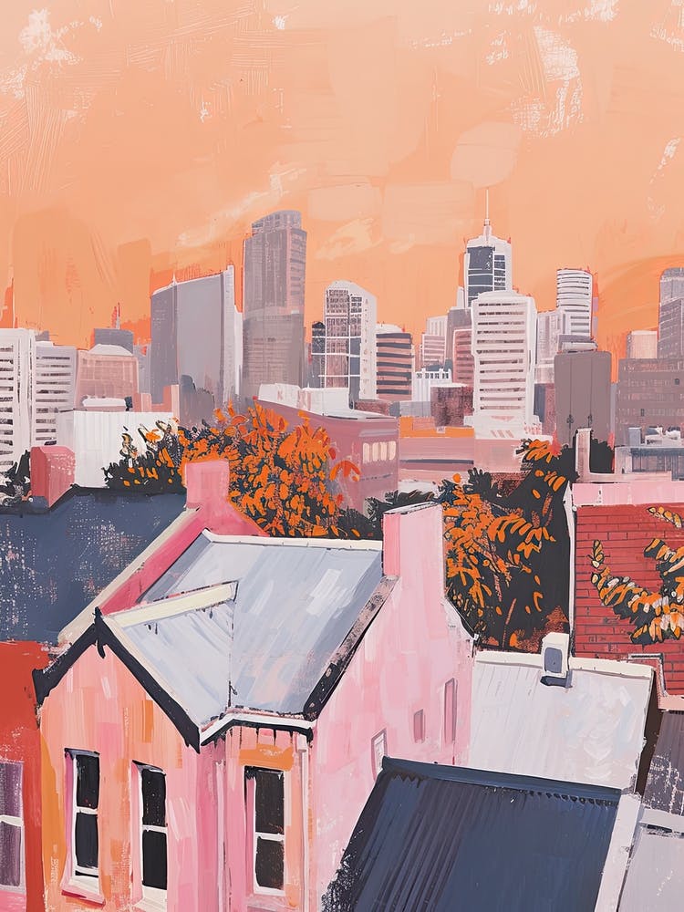 Sydney Rooftops Morning Skyline 1