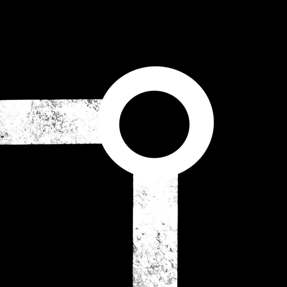 Minimal Black and White Abstract Painting vol. 8