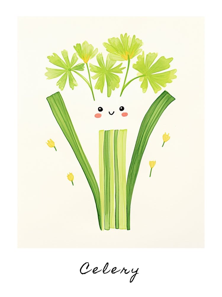 Friendly Kids Celery Poster