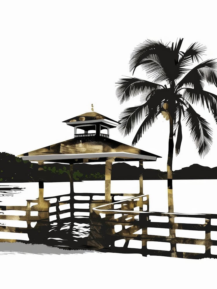 Gazebo At The Beach