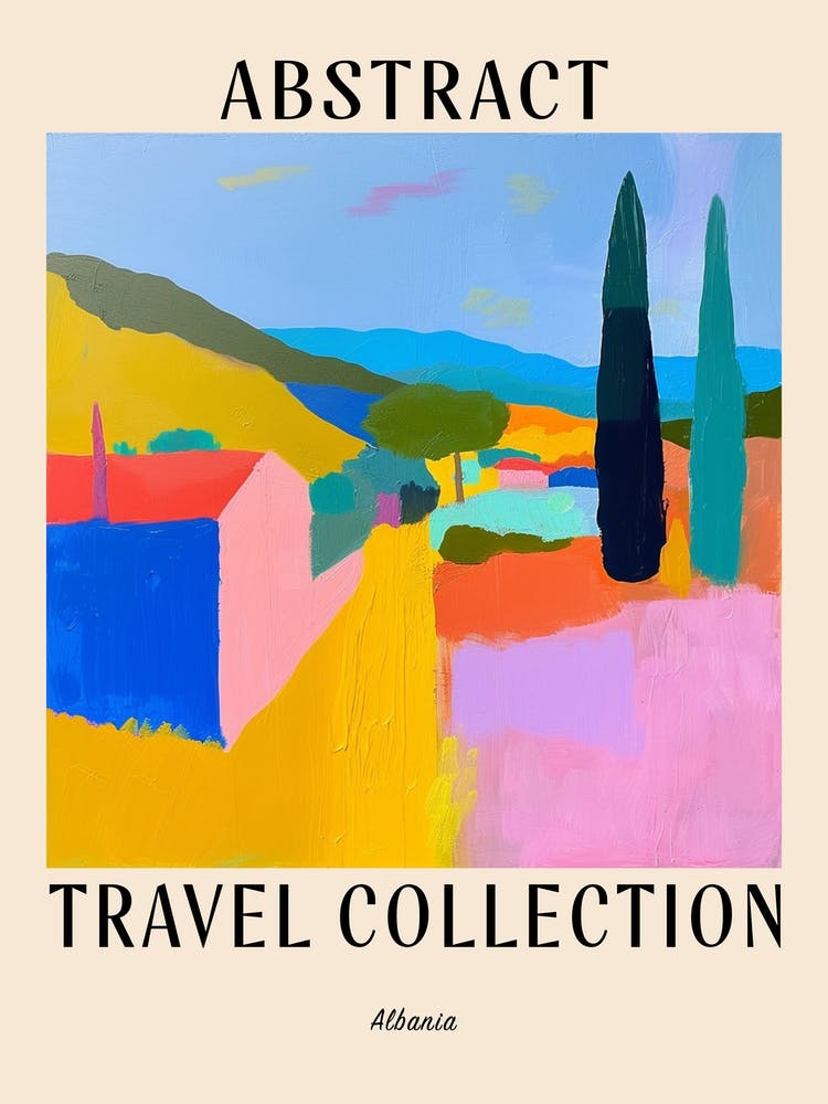 Abstract Travel Collection Poster Albania 2