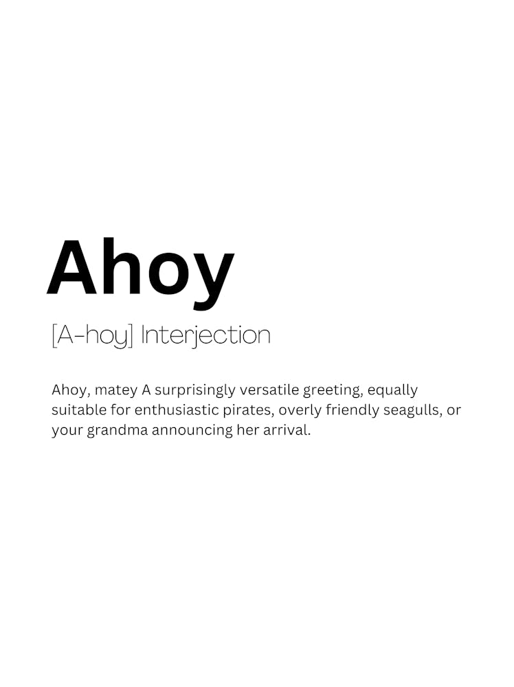 Ahoy Definition Meaning