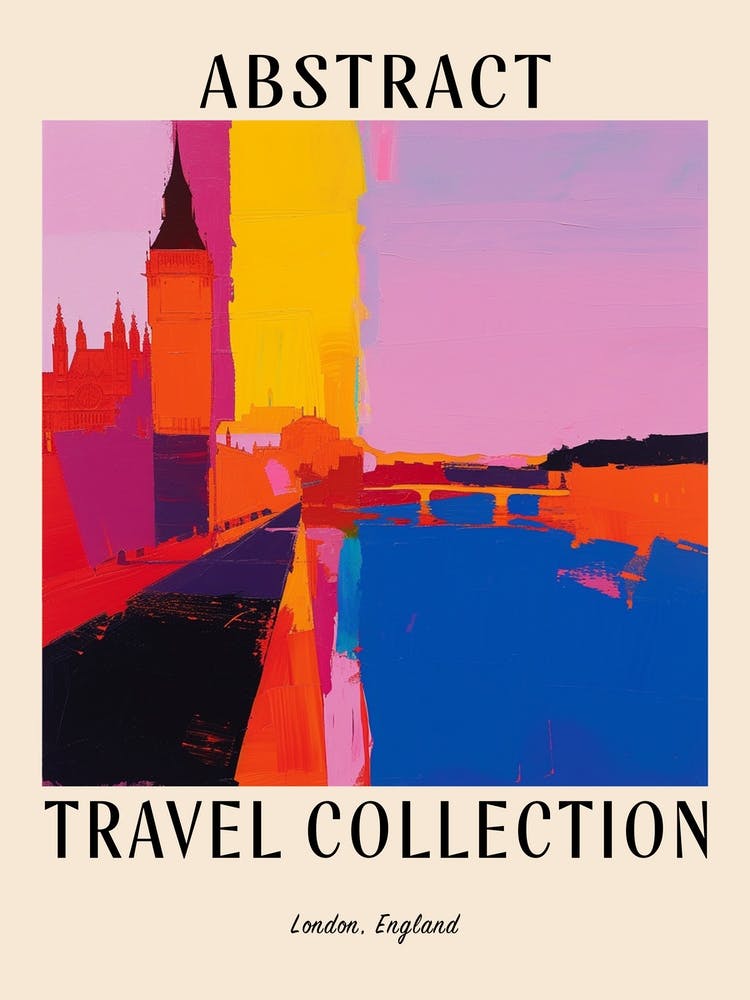 Abstract Travel Collection Poster London England 7