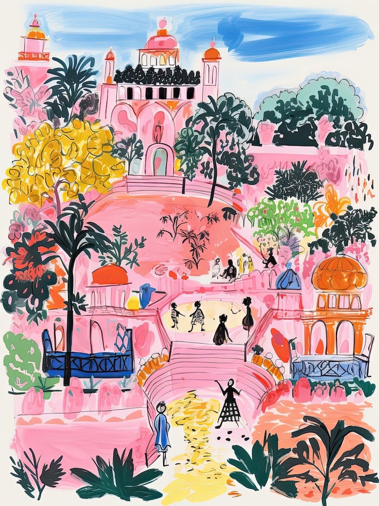 New Delhi, Dreamy Storybook Illustration 4
