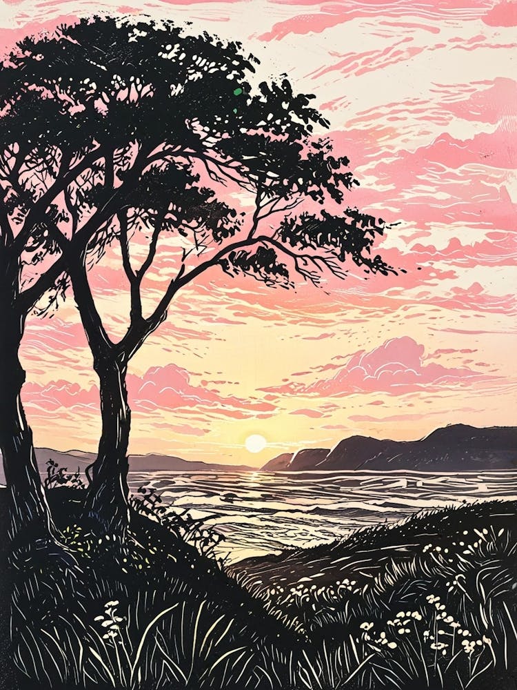 Coucher de soleil sur la plage 3