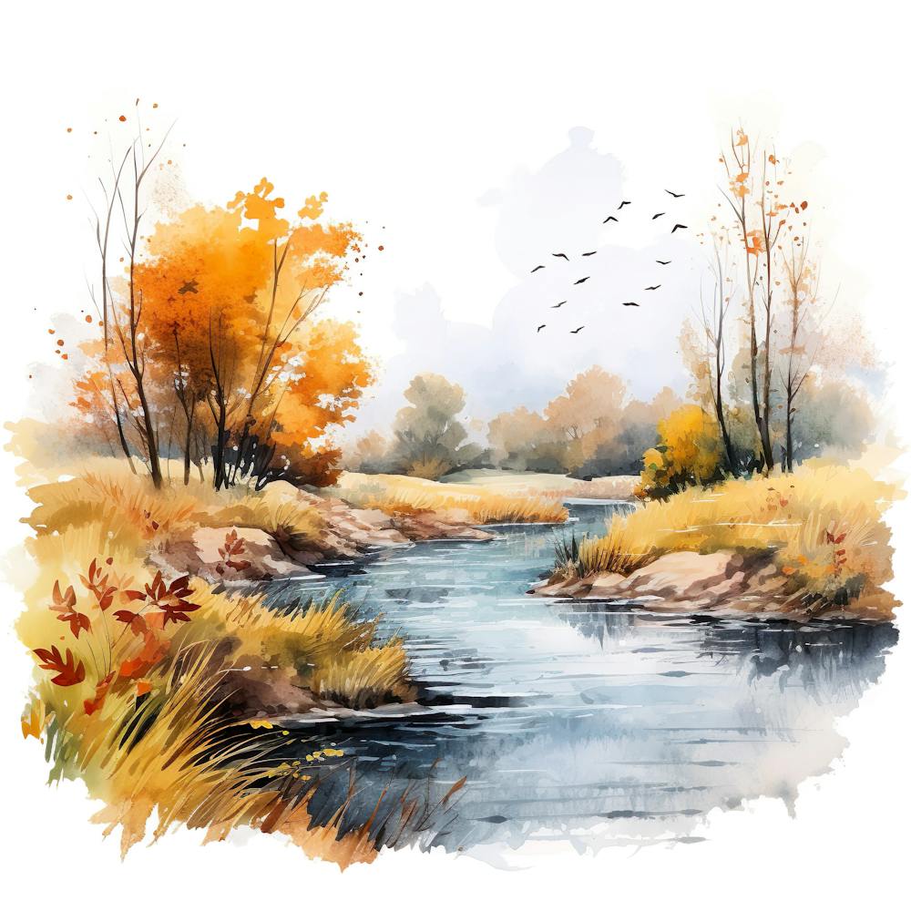 Watercolor Autumn Landscape 69