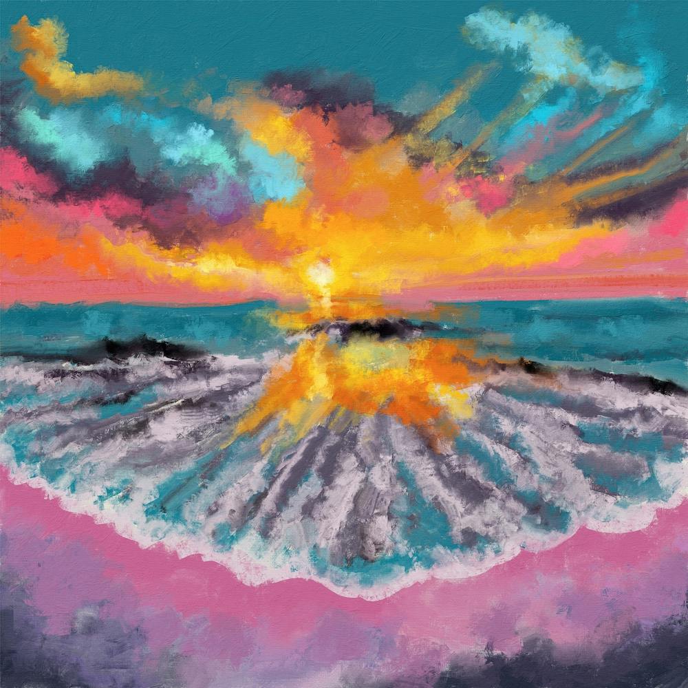 Paysage Nuageux Au-Dessus de la Mer