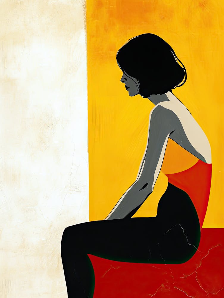 Woman Sitting, Minimalism