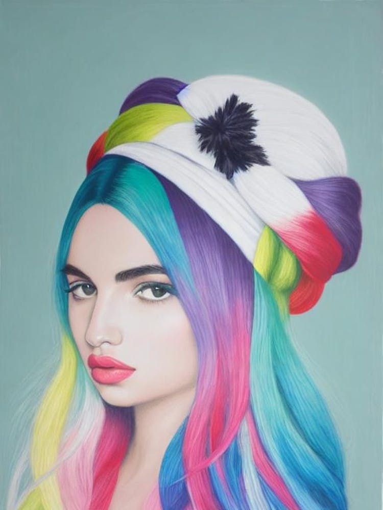 Ava Max Farbenfrohe Illustration