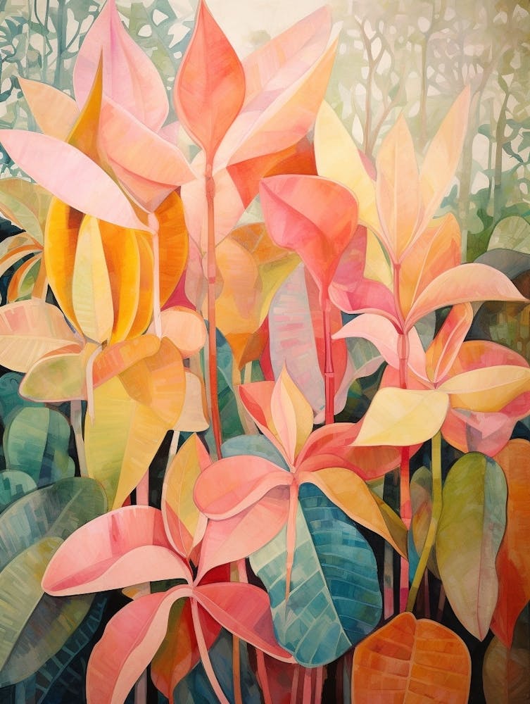 Tropical Plant Painting Rubber Plant 3