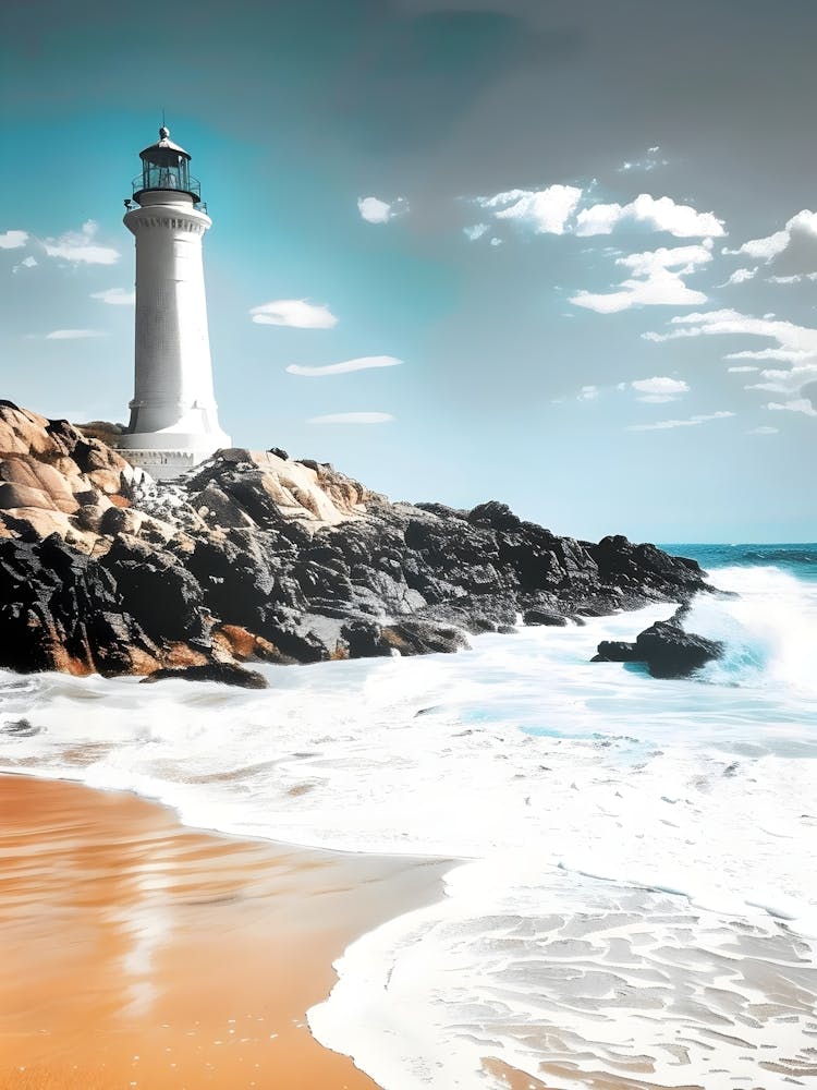 Lighthouse On The Beach 1