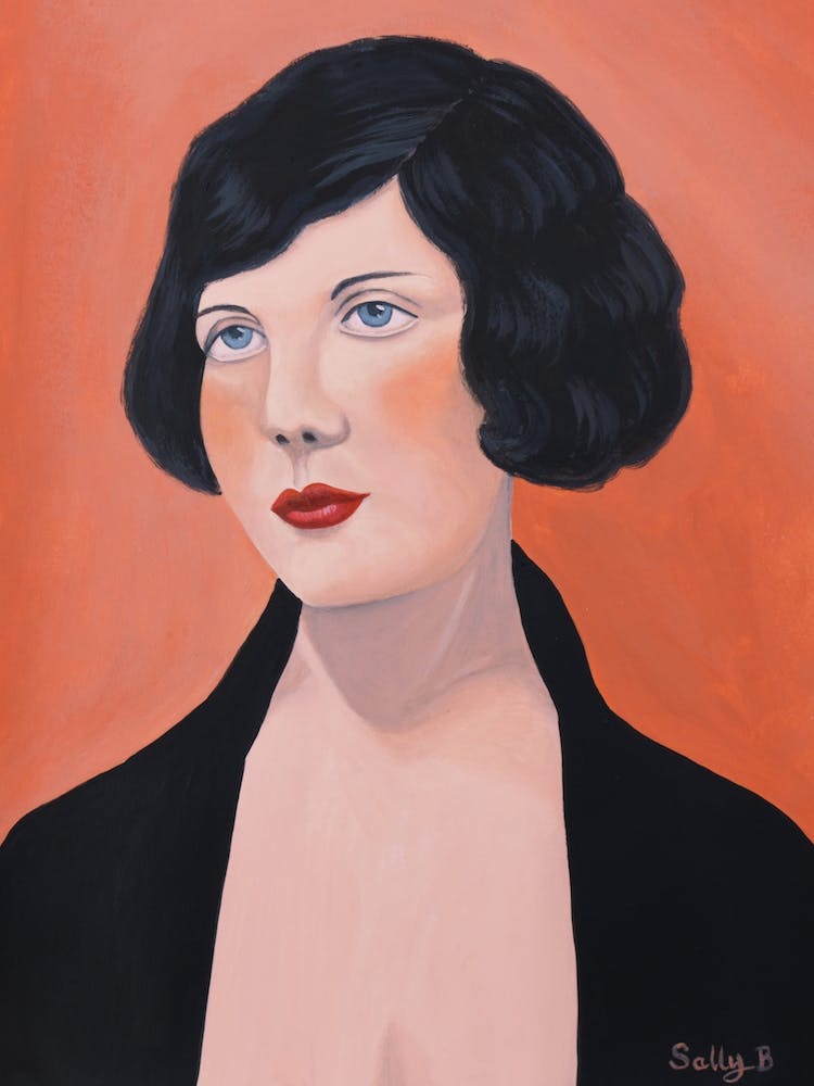 Flapper Woman With Black Jacket