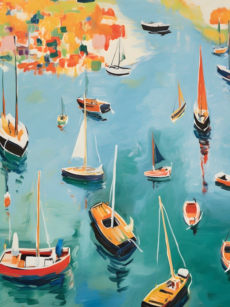 Sailboats In The Harbor