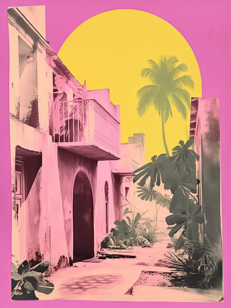 Cuba In Risograph Style 1