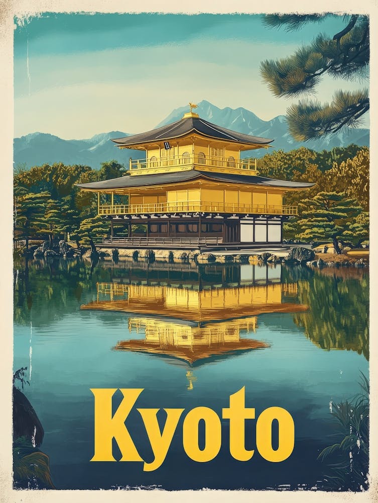 Aihrgdesign A Classic 1960s Travel Poster For Kyoto 4