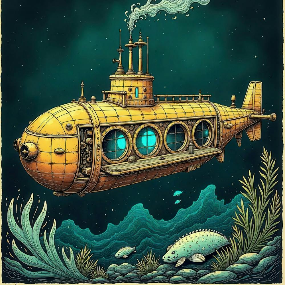 Submarine In The Sea