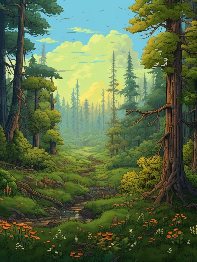 Forest Landscape Pixel Art 1