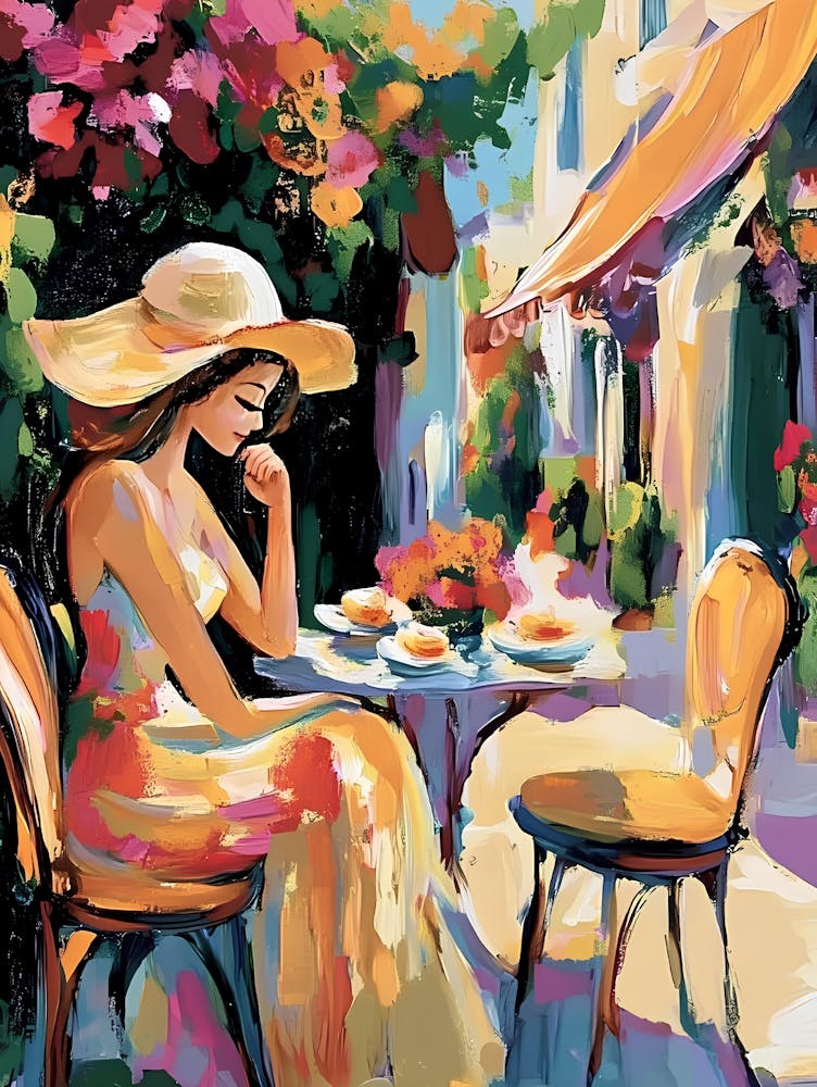 Girl At The Cafe