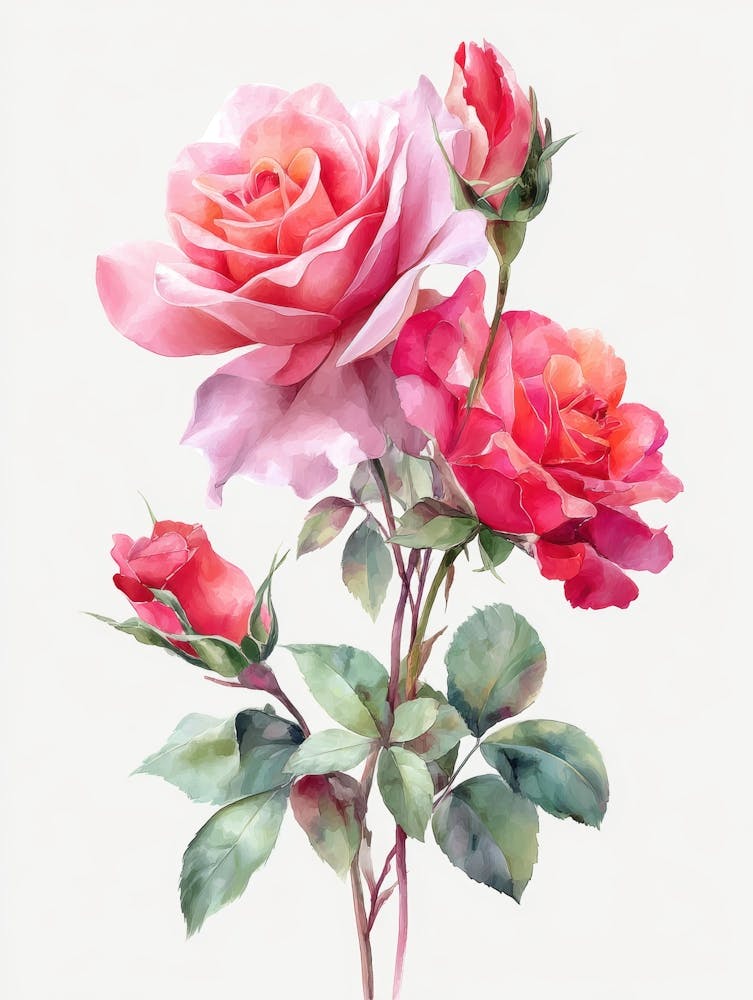 Watercolor Roses