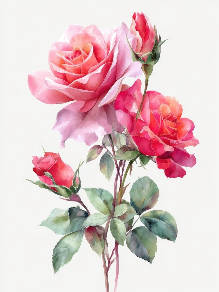 Watercolor Roses