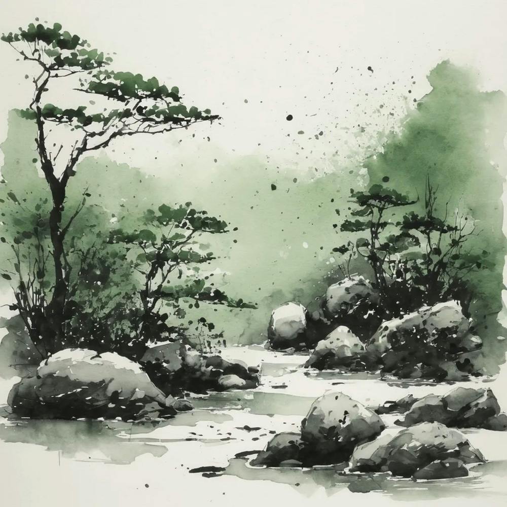 Peinture de Paysage Asiatique 1