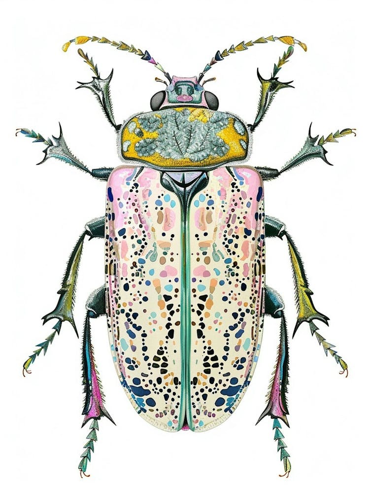 Colourful Insect Illustration Flea Beetle 20