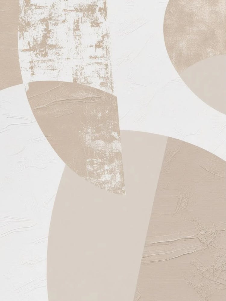 Abstract beige white painting