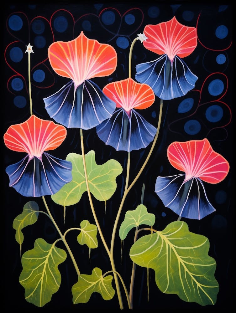 Canterbury Bells 1 Hilma Af Klint Inspired Flower Illustration