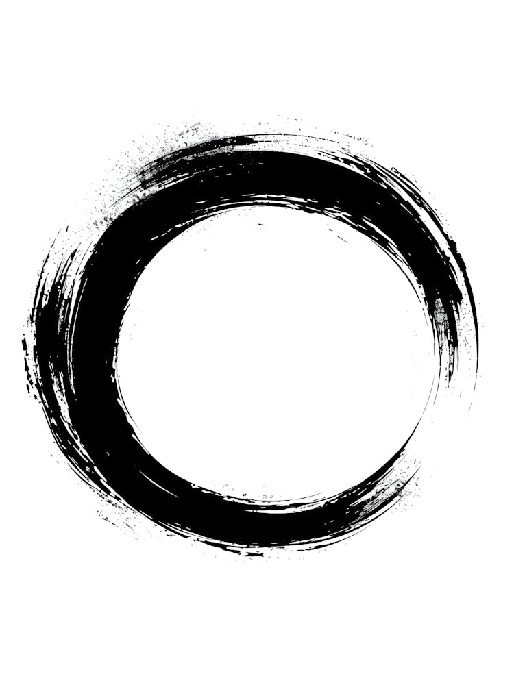 Zen Circle Brush Stroke Illustration