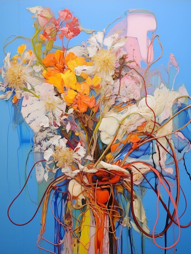 Abstract Flower Painting Kangaroo Paw 2
