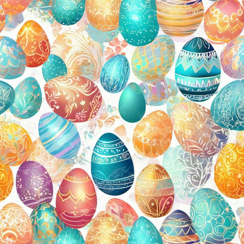 seamless easter eggs pattern 8