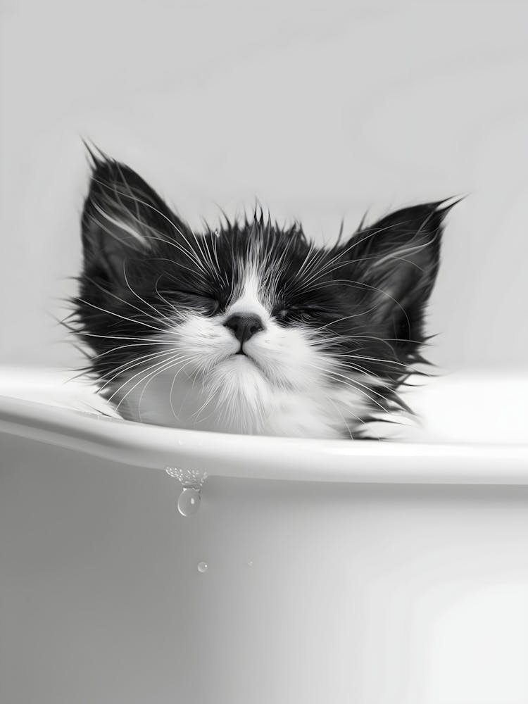 Cat In The Bath