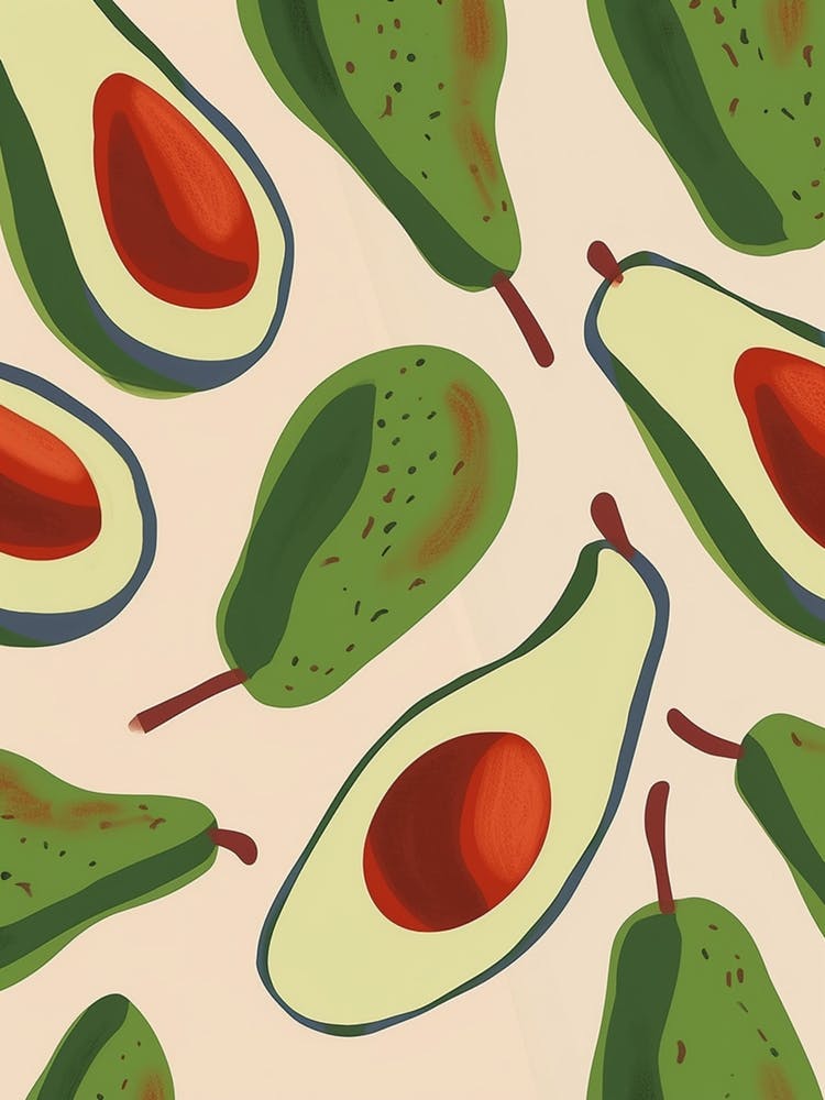 Avocado Pattern Illustration 4