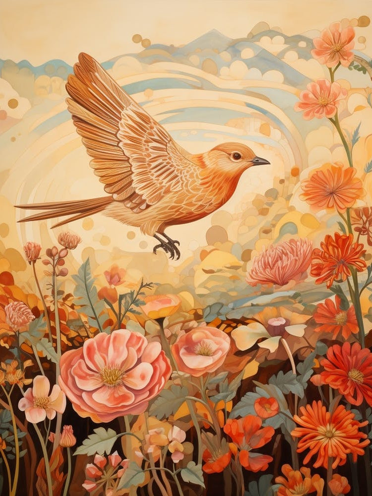 Yellowhammer 2 Detailed Bird Painting