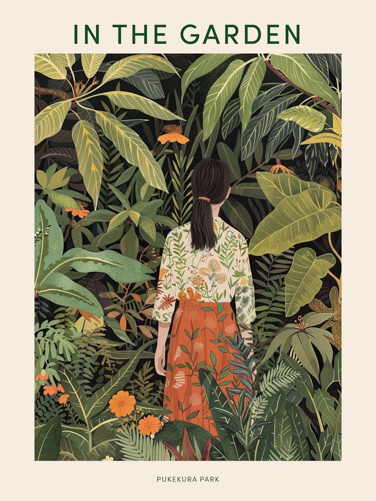 Affiche Dans le Jardin Pukekura Park New Zealand 2