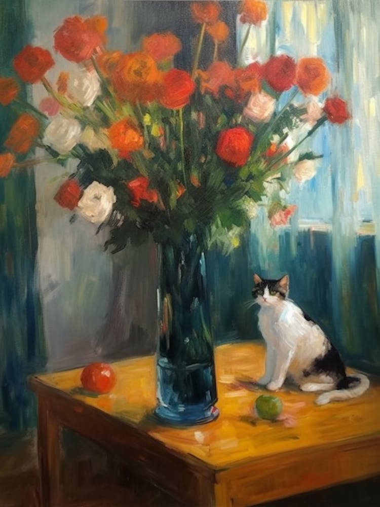 Gladioli With A Cat 3
