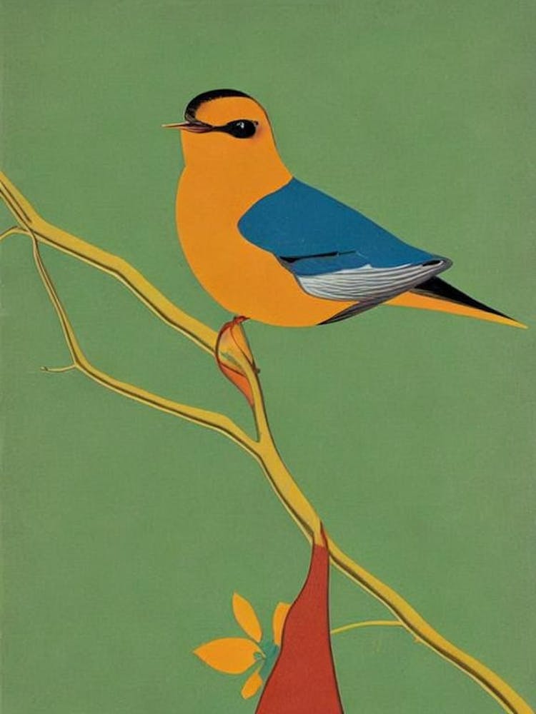 Swallow Midcentury Illustration Bird