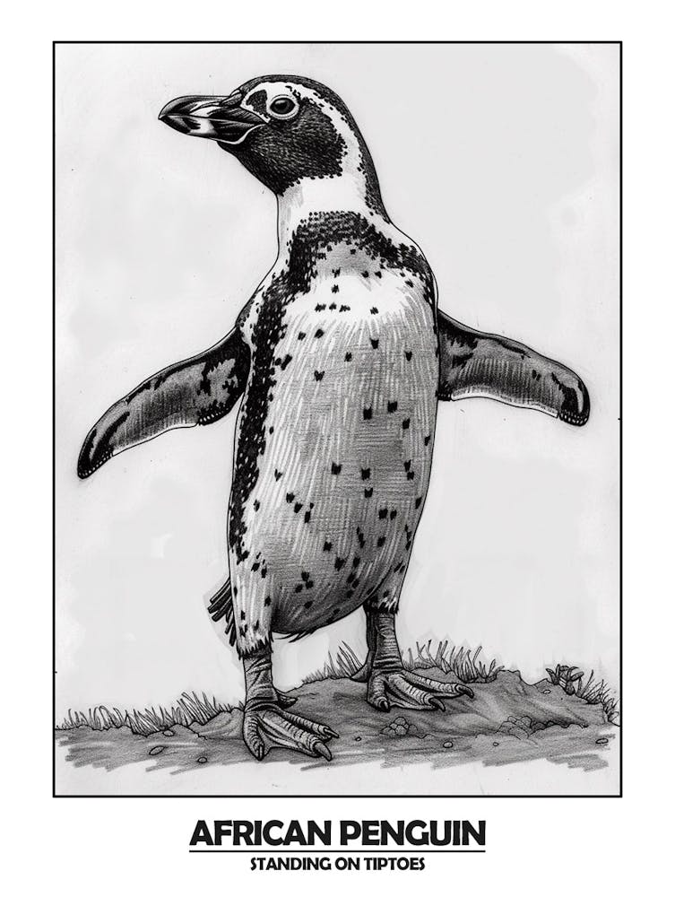 Penguin Standing On Tiptoes Poster 1