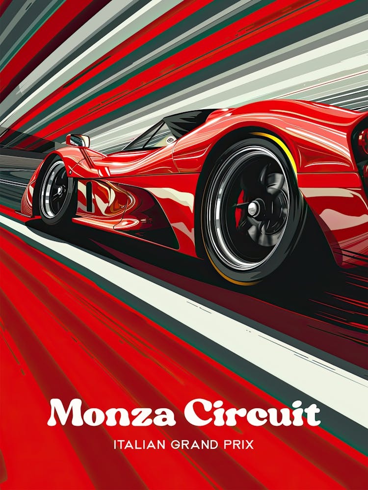 Monza Circuit Grand Prix Italie - Illustration d'Art
