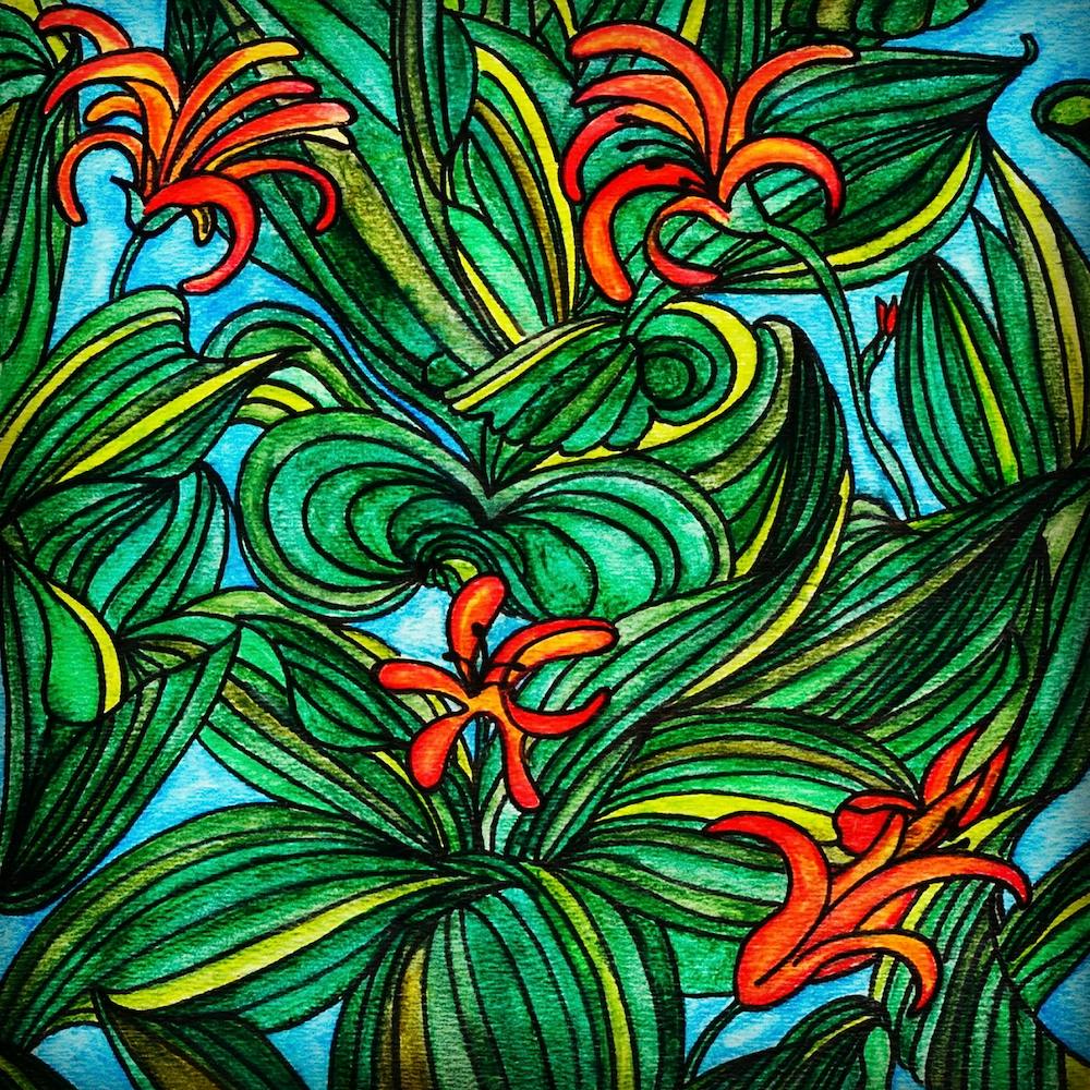 Florida Orangenblüten Quadrat