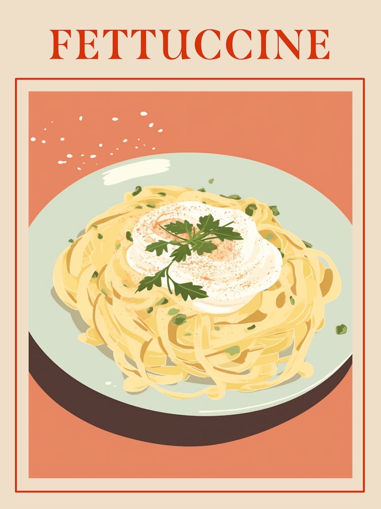 Fettuccine 2 Italian Pasta Poster