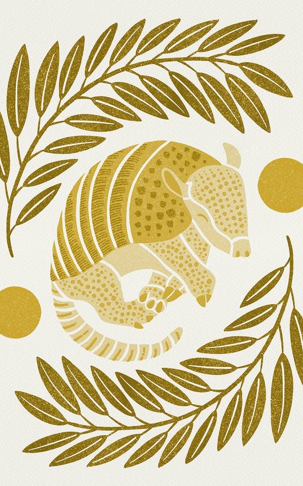 Armadillo   Yellow Monotone