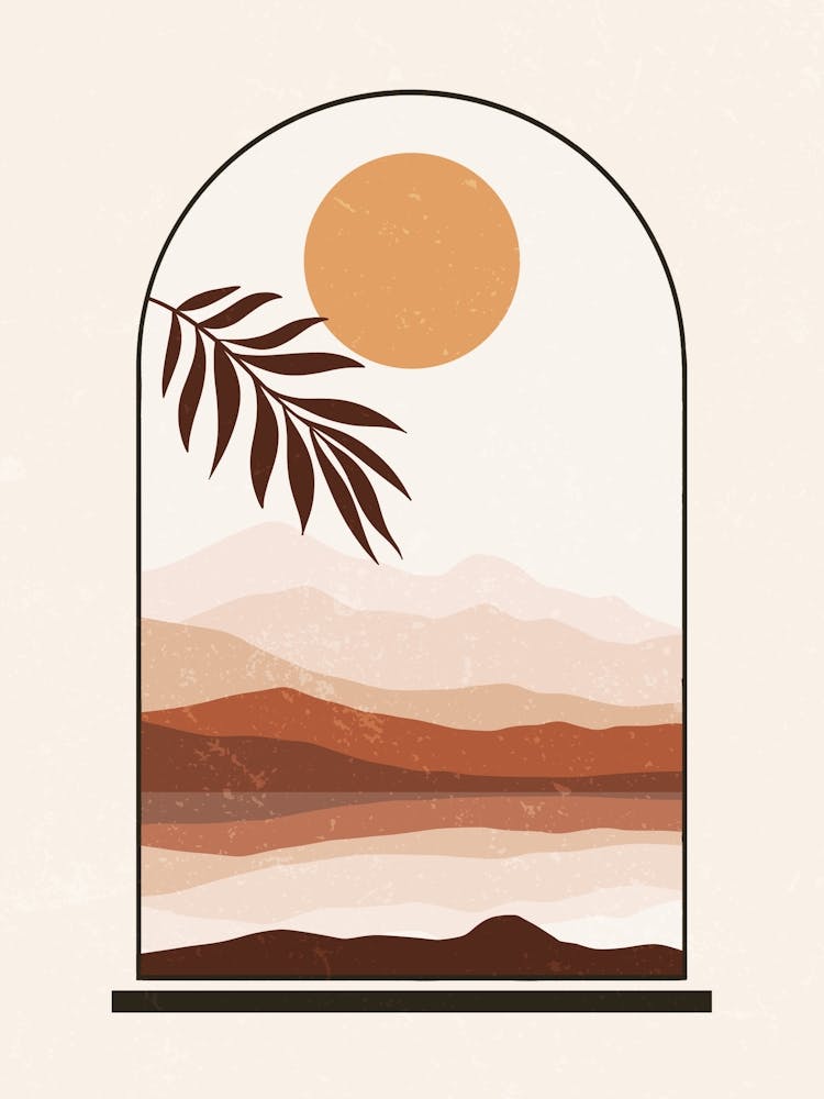 Sunset With Palm Tree