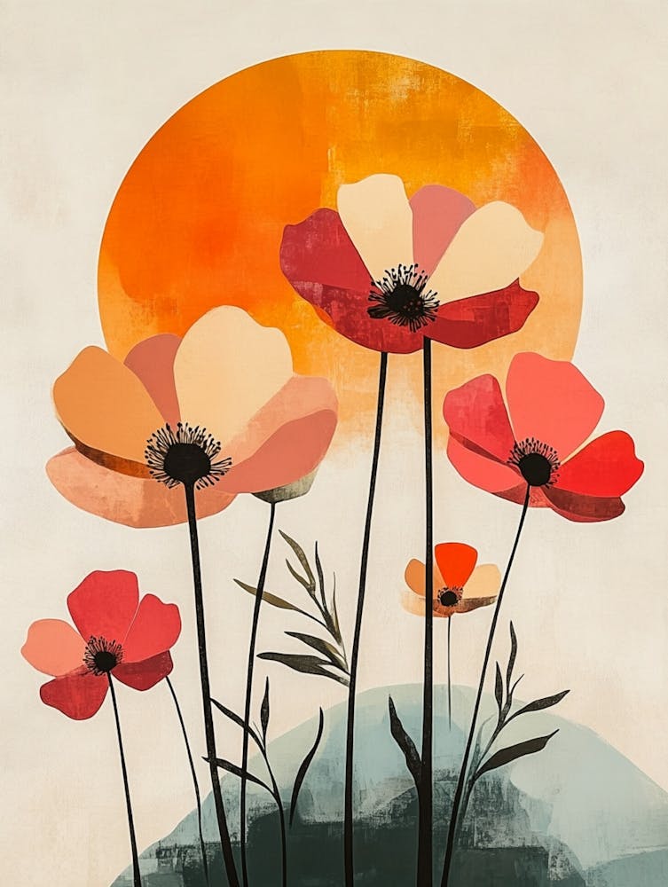 Sunset Poppies