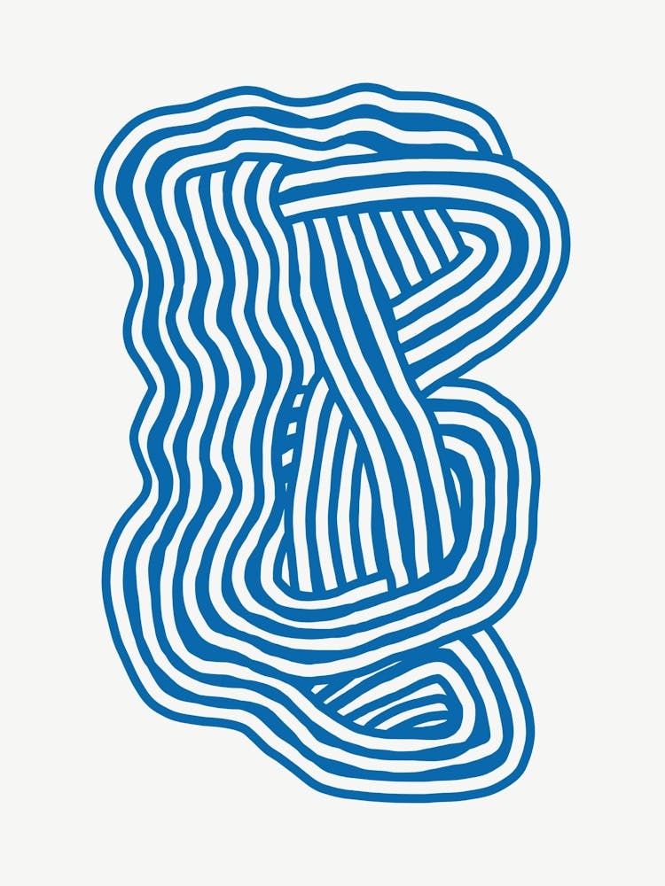 Blue Wavy Lines