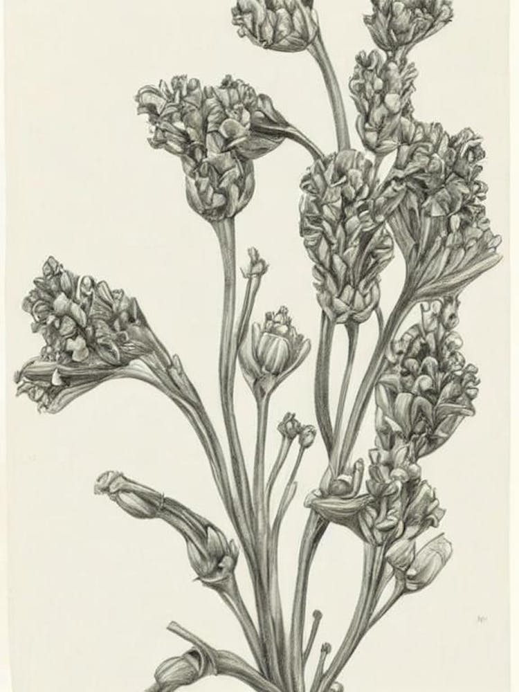 Snapdragons Vintage Botanical Flower