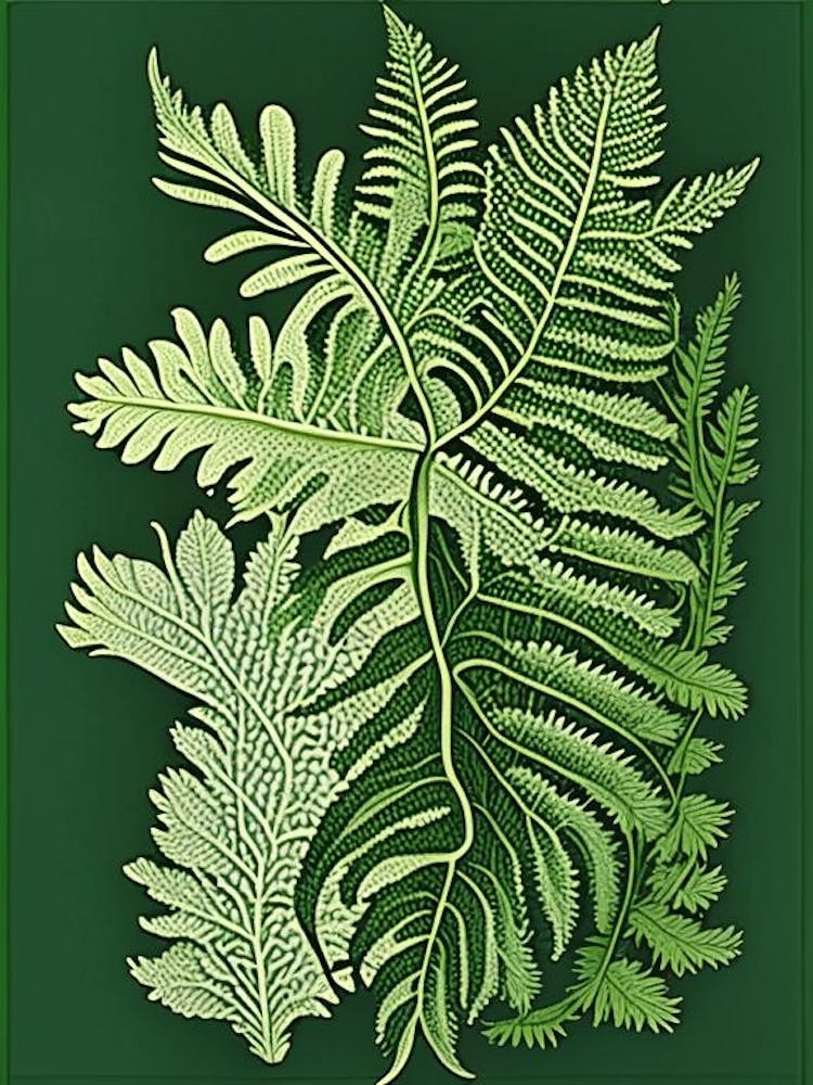 Southern Maidenhair Fern 2 Vintage Botanical Poster