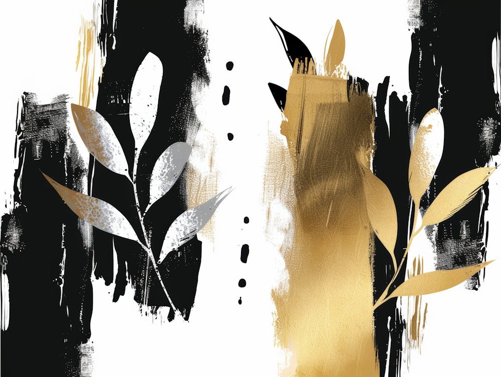 Gold Leaf Canvas Print 6