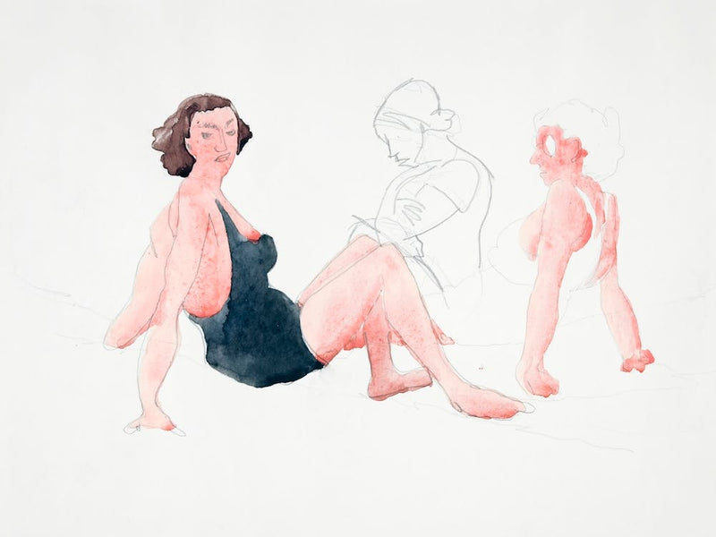 Three Women On the Beach, Provincetown (ca.1934), Charles Demuth